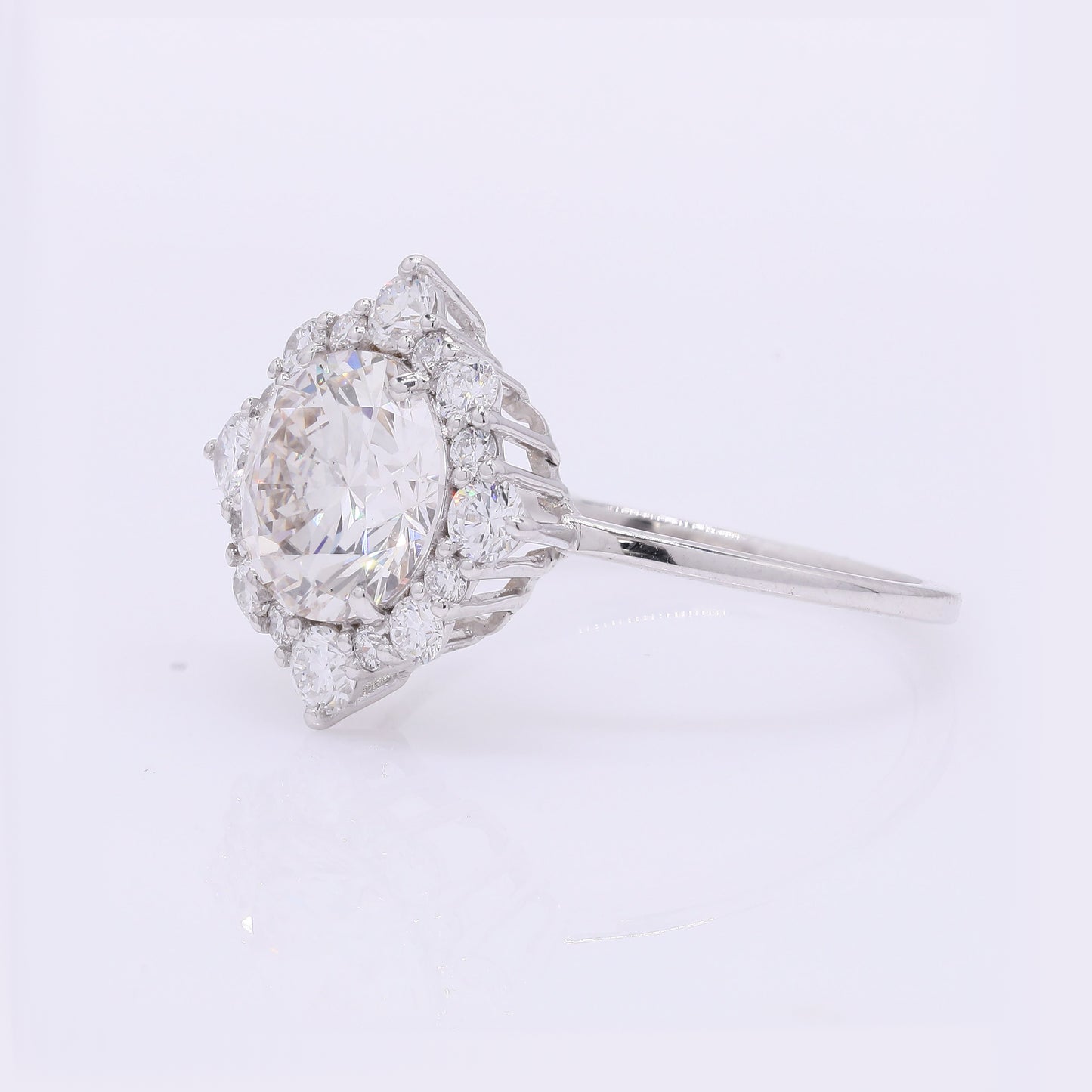 2.75 Carats Lab Grown Diamond 14K Gold Ring