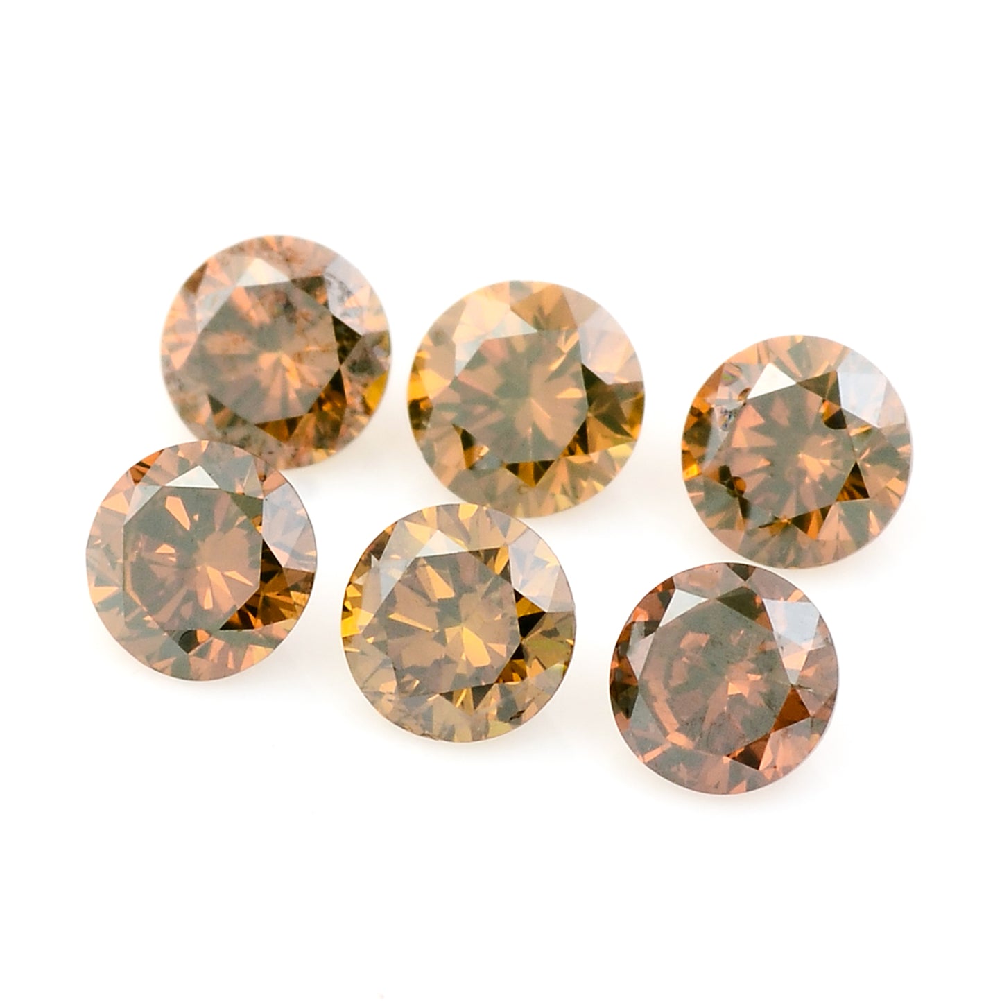 0.54 Red Diamond Round Loose Gemstone