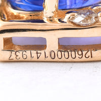 2.53 Ct Fancy Cabochon Cut Natural Tanzanite 14K Gold Pendant