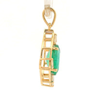 1.71 Ct Oval Emerald 14K Gold Pendant