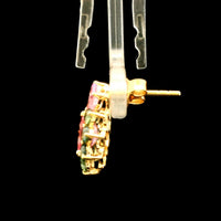 2.90 Ct Oval Tourmaline 14K Gold Earrings
