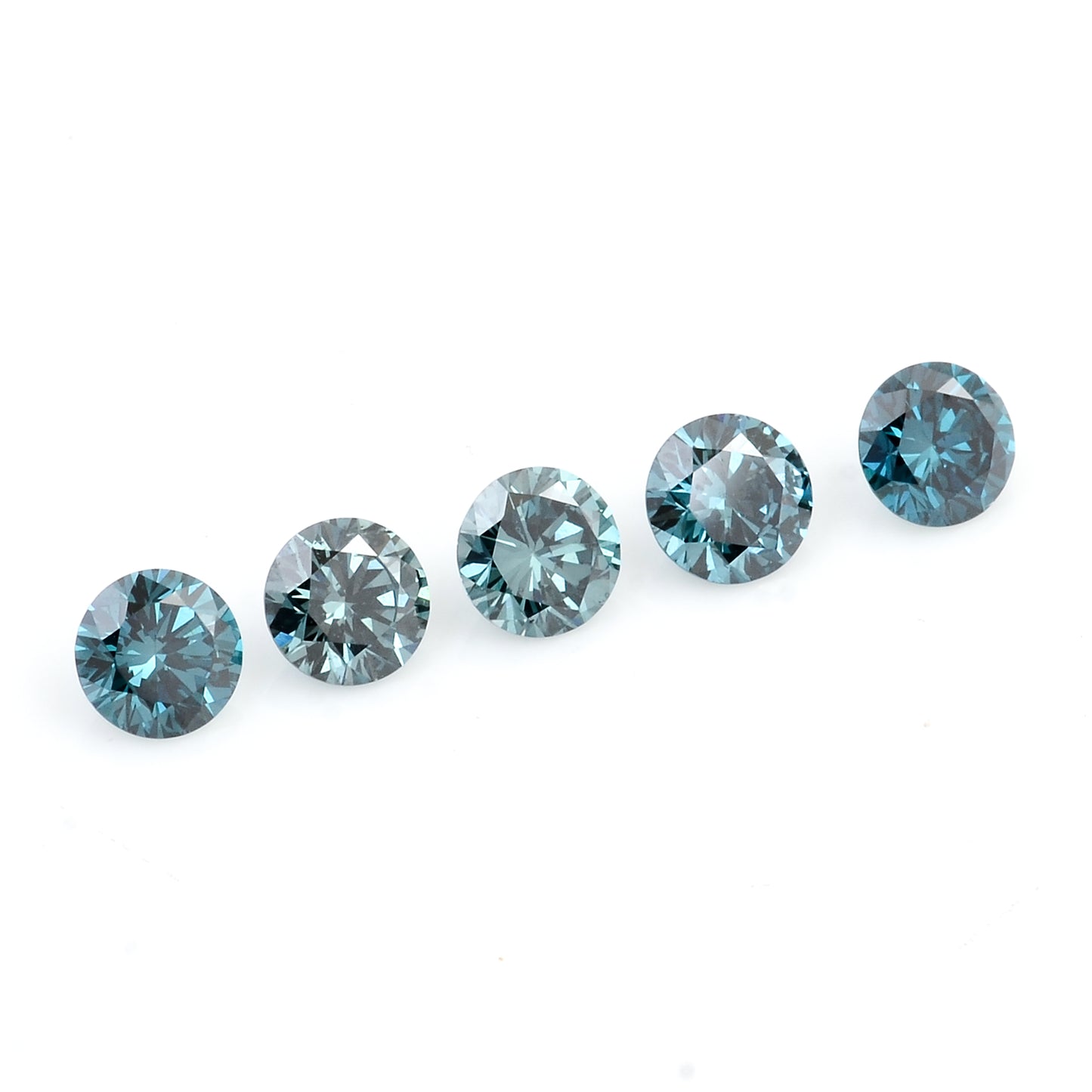 0.80 Blue Diamond Round Loose Gemstone