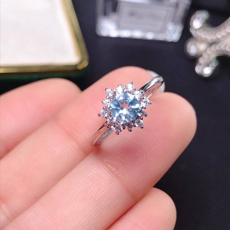 White Topaz 925 Sterling Silver Ring