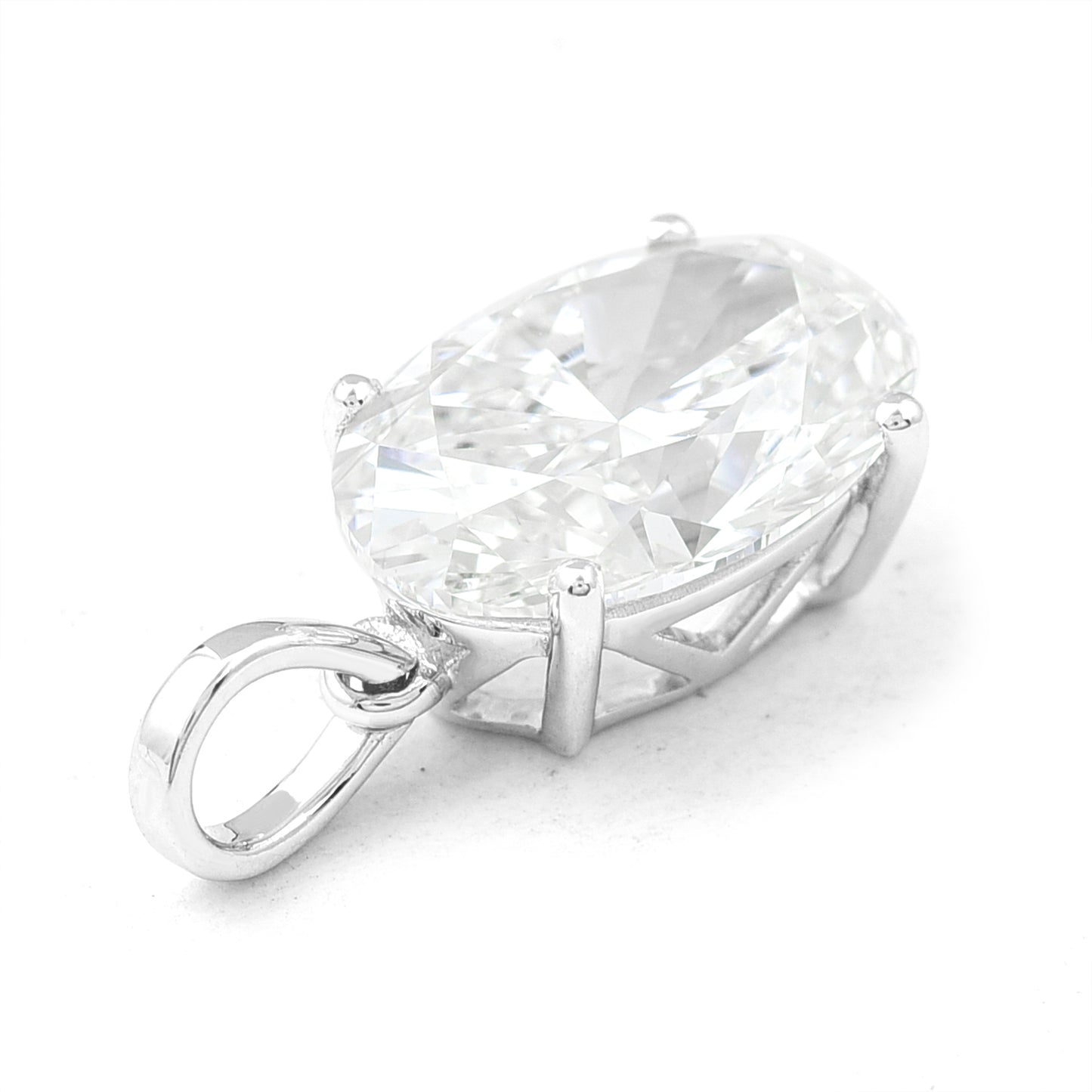 3.00 Carats Lab Grown Diamond 14K Gold Pendant