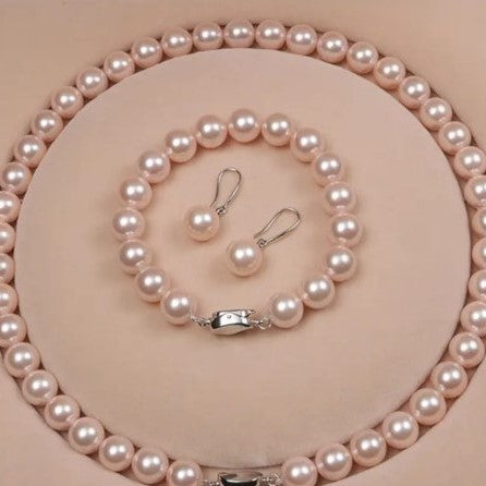 Imitation Pearl Gold Plated Brass Necklace