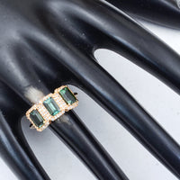 2.10 Ct Octagon Tourmaline 14K Gold Ring