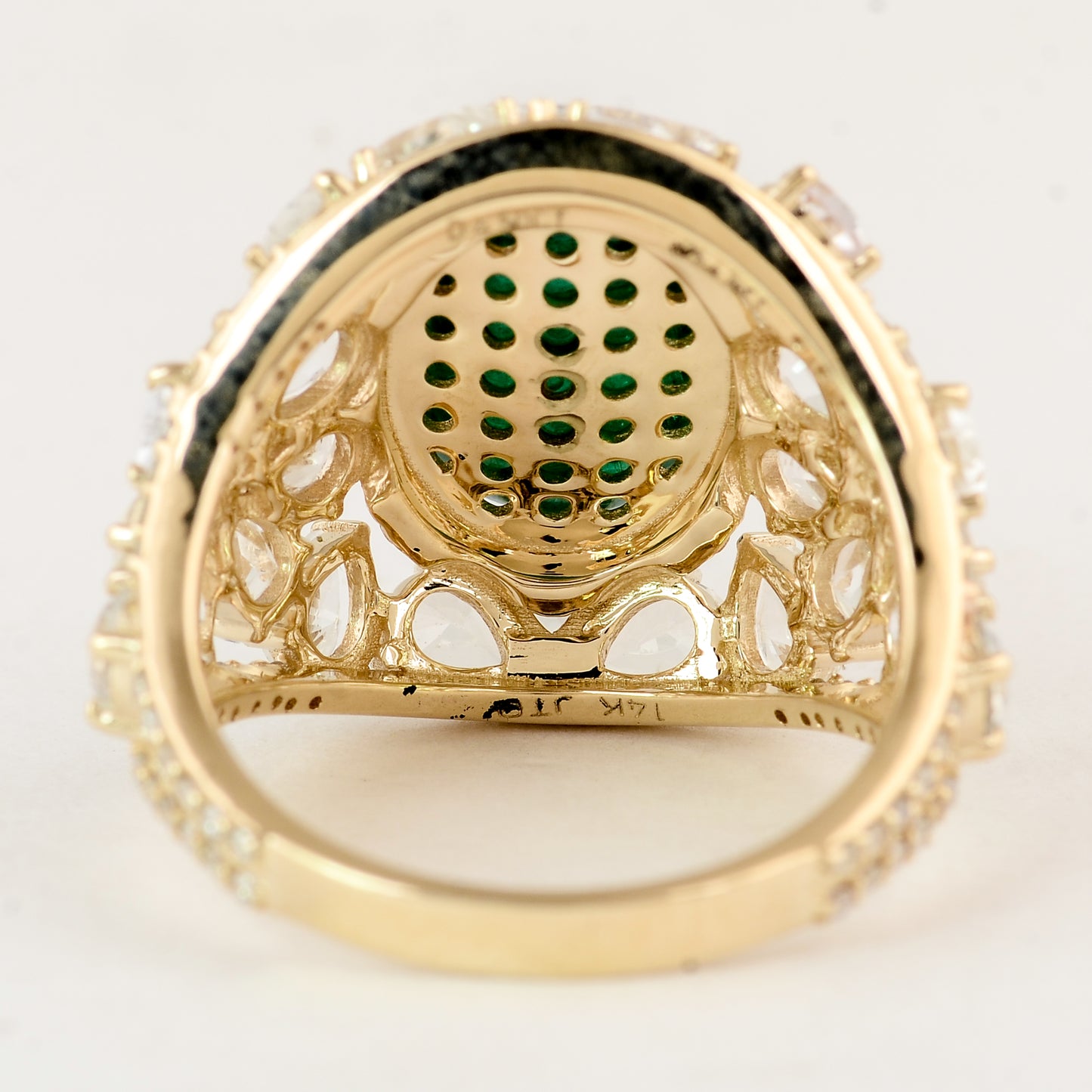 9.24 Ct Oval Natural Beryl Emerald 14K Gold Ring