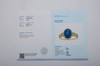 2.52 Ct Oval Mixed Cut Natural Sapphire 14K Gold Ring