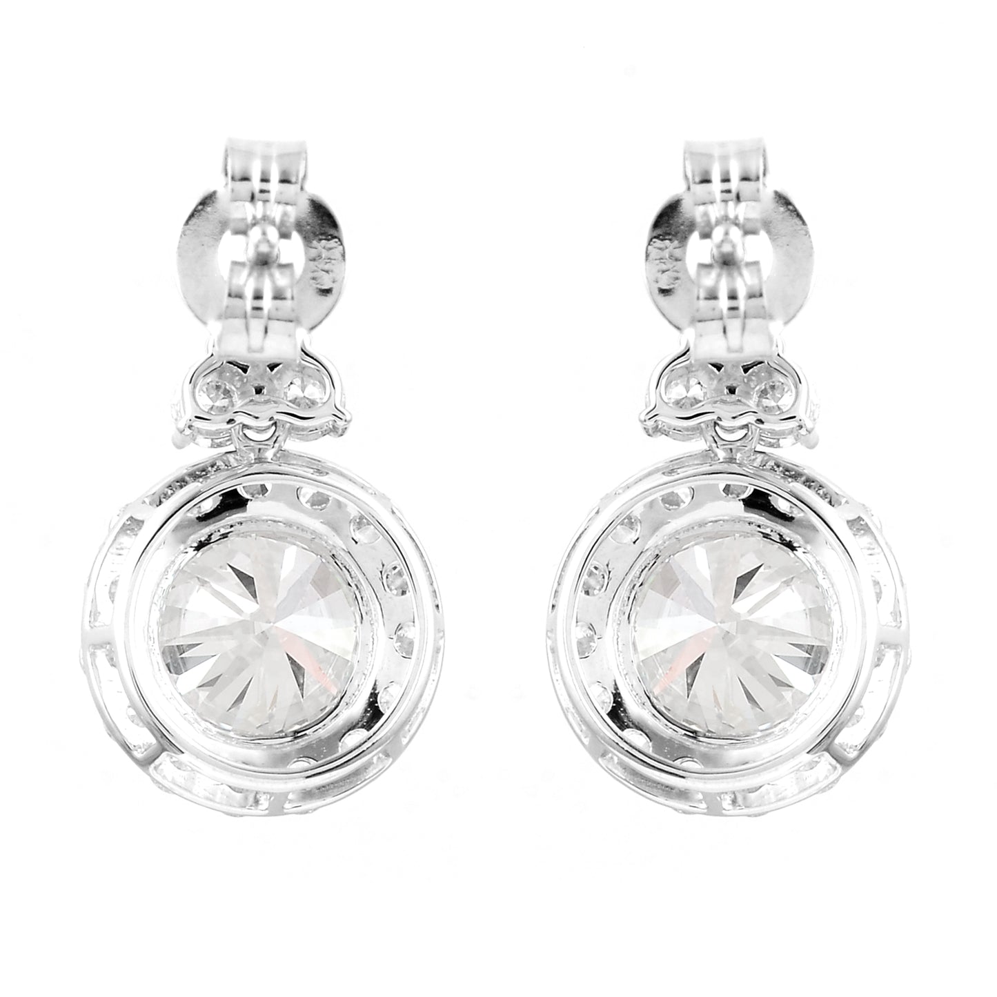 4.25 Carats Lab Grown Diamond 14K Gold Earrings