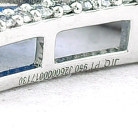 3.19 Ct Oval Mixed Cut Natural Sapphire 950 Platinum Pendant