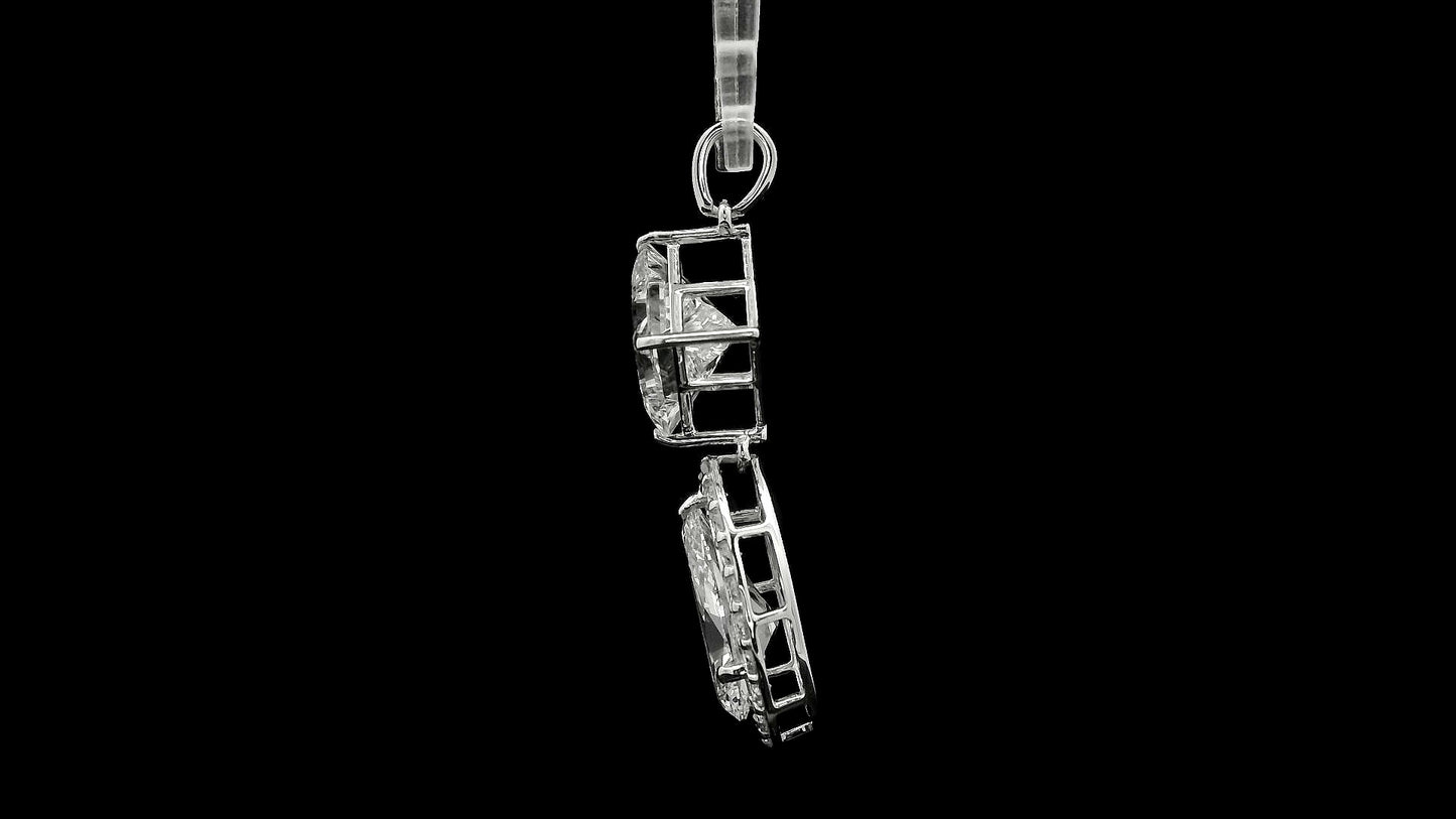 5.66 Carats Lab Grown Diamond 14K Gold Pendant