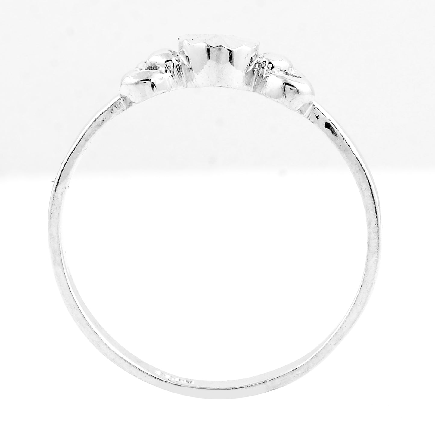 0.00 Ct Plain 925 Sterling Silver Ring