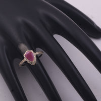 1.25 Ct Pear Ruby 9K Gold Ring