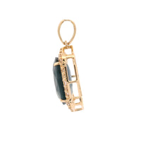 4.71 Ct Oval Sapphire 14K Gold Pendant