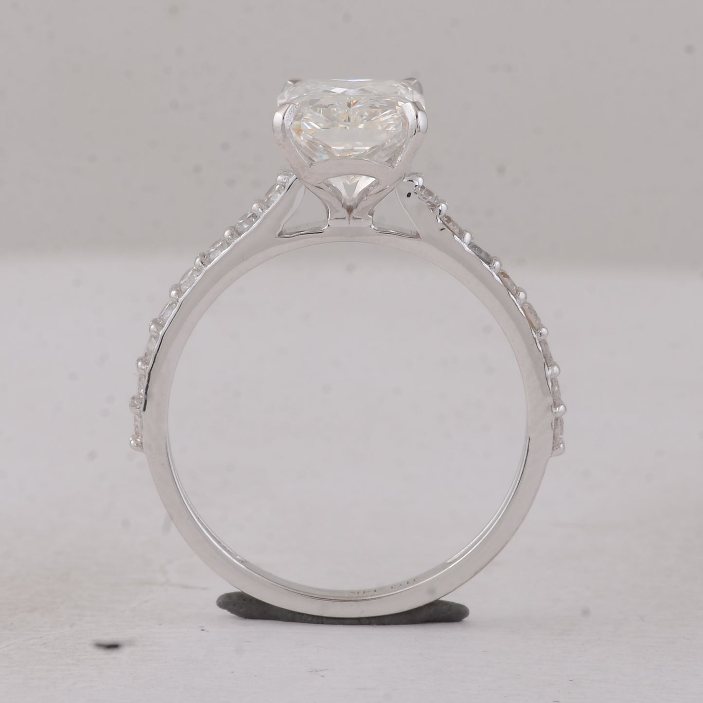 3.48 Carats Lab Grown Diamond 14K Gold Ring
