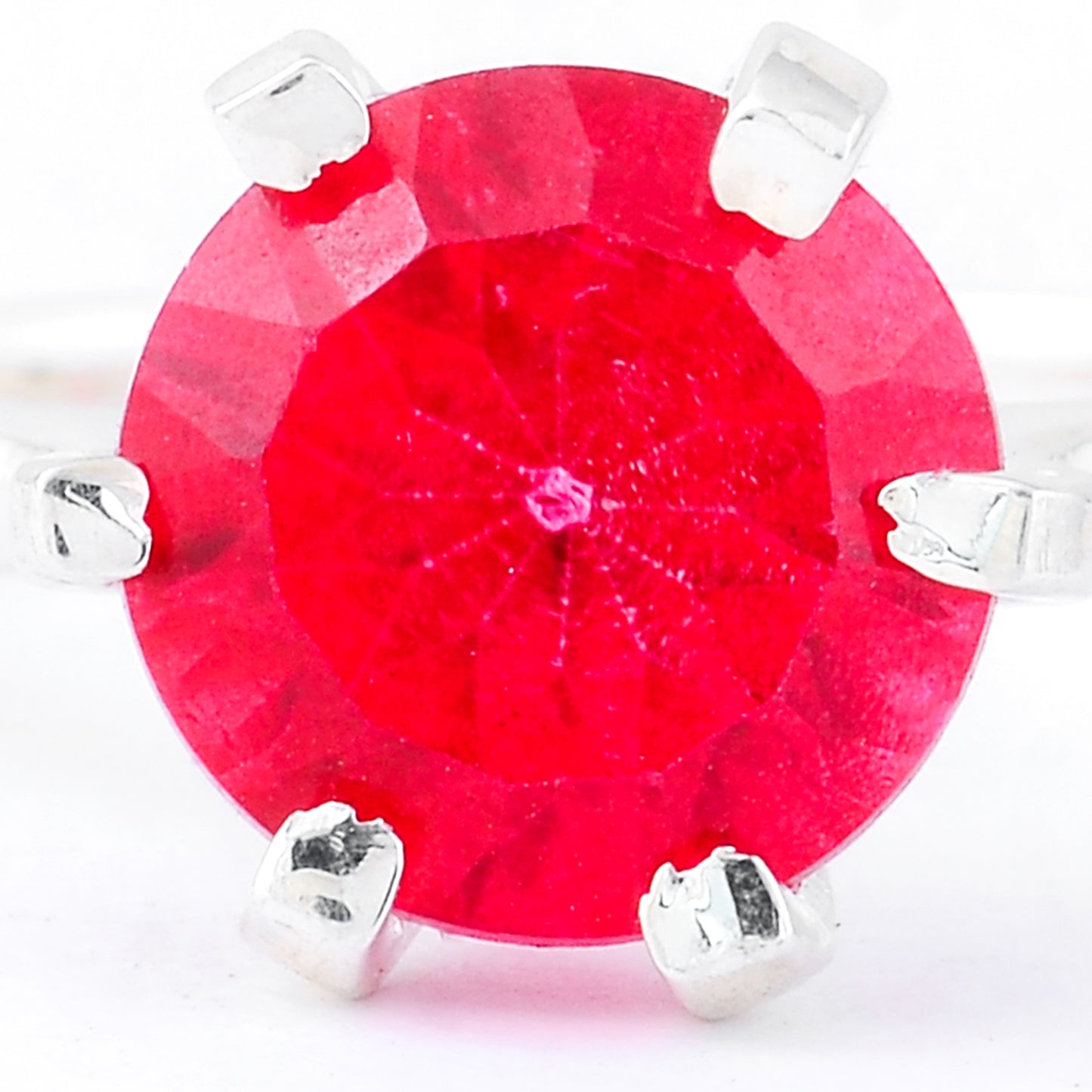 4.40 Ct Round Pink Topaz, 925 Sterling Silver Ring