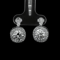 4.69 Ct Round Lab Grown Diamond 14K Gold Earrings