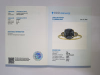 3.69 Ct Cushion Cabochon Cut Natural Spinel 14K Gold Ring