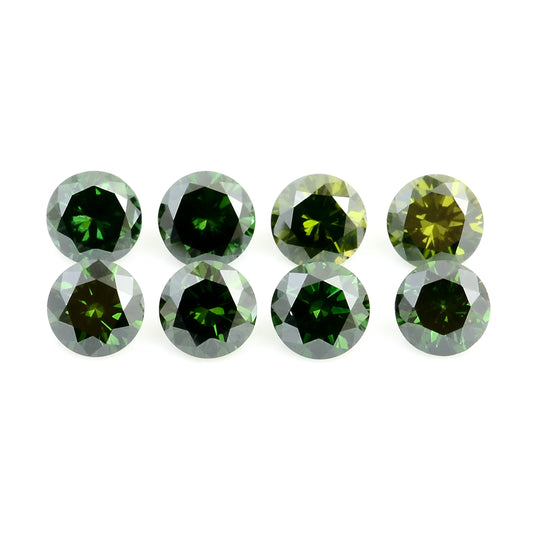 0.72 Green Diamond Round Loose Gemstone