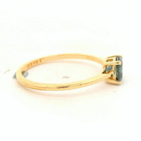 0.65 Ct Round Blue Diamond 14K Gold Ring