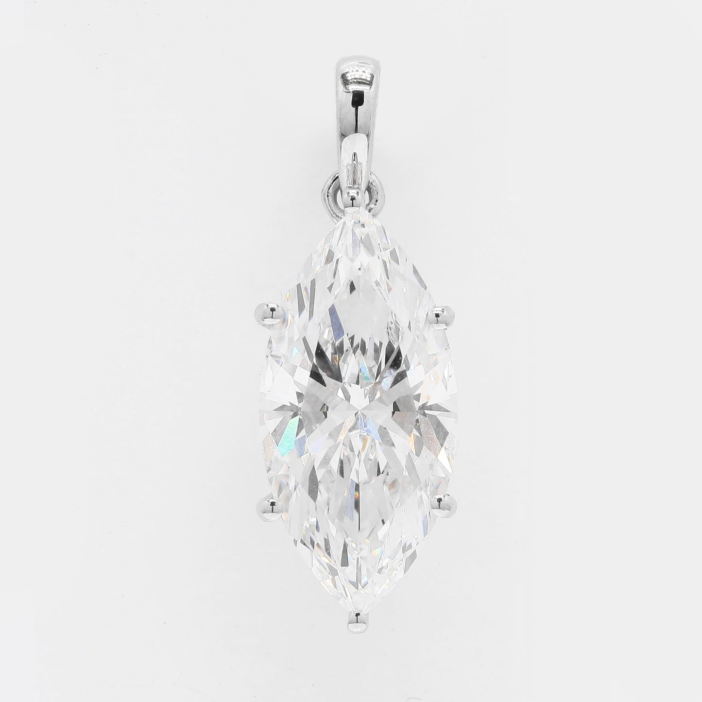 5.09 Ct Marquise Brilliant Lab Grown Diamond 950 Platinum Pendant
