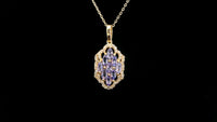0.93 Ct Marquise Tanzanite 14K Gold Pendant