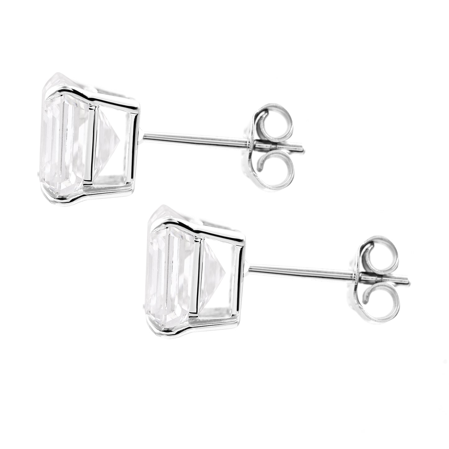 5.77 Carats Lab Grown Diamond 14K Gold Earrings