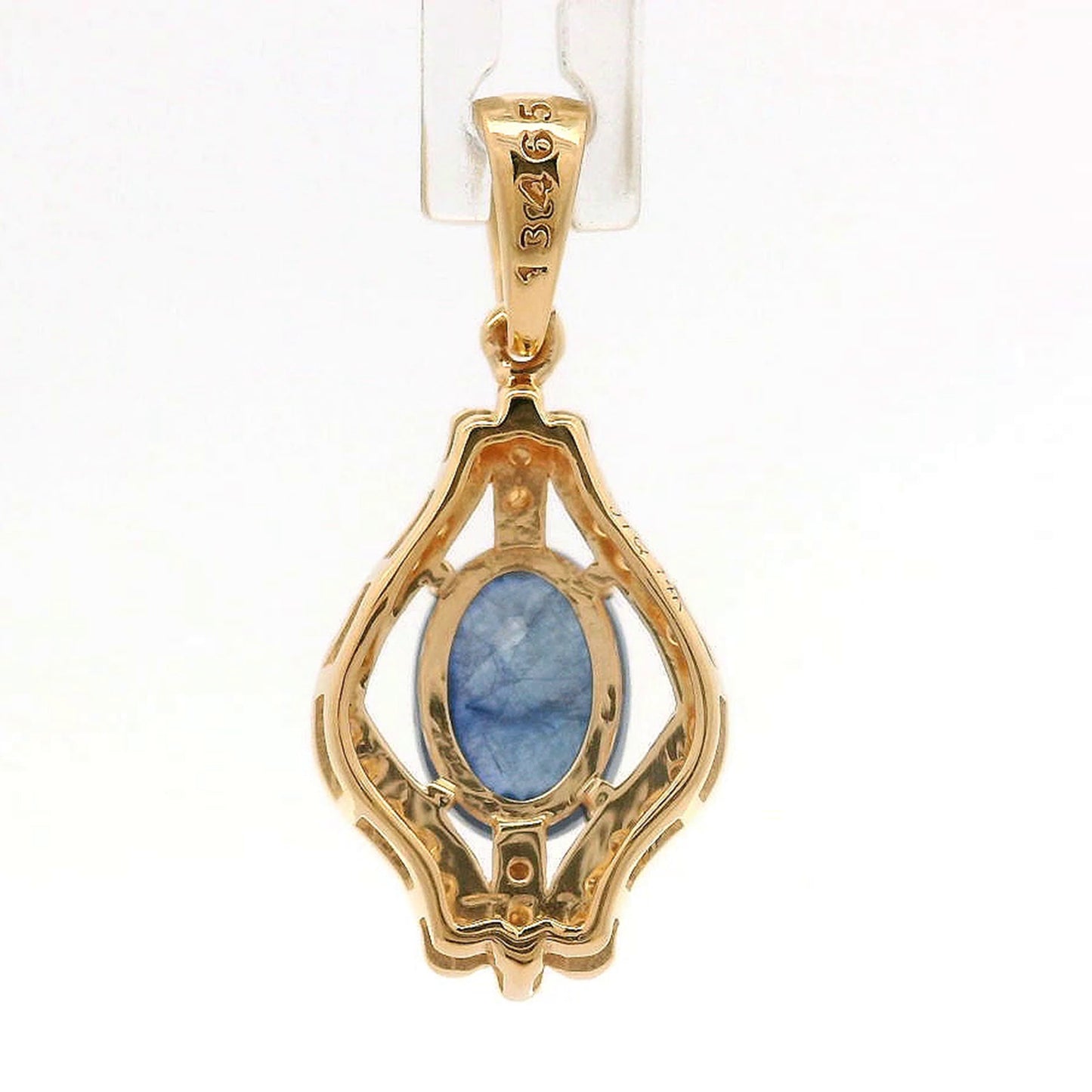 1.30 Ct Oval Sapphire 14K Gold Pendant