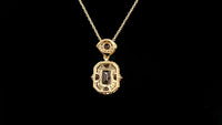 1.46 Ct Octagon Tourmaline 14K Gold Pendant