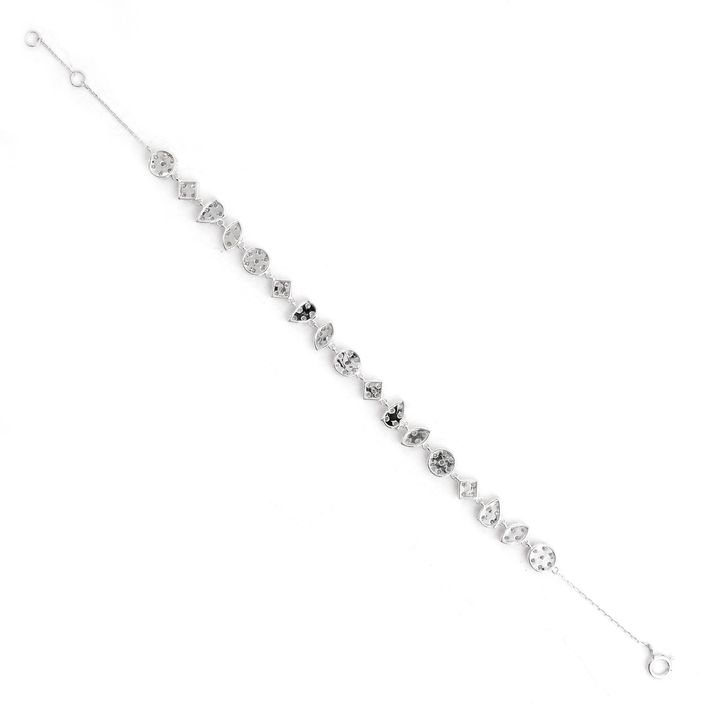 2.27 Carats Lab Grown Diamond 14K Gold Bracelet
