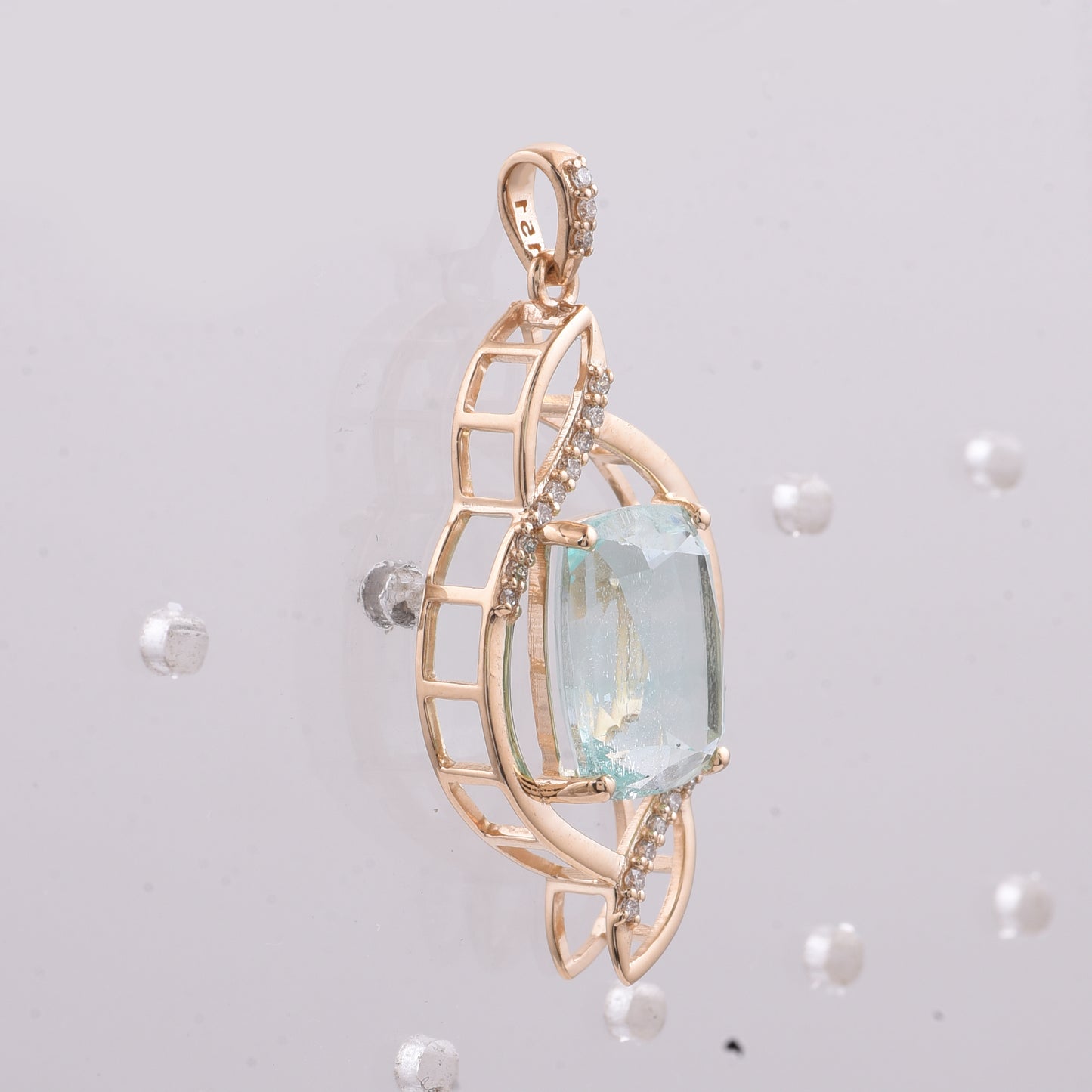4.18 Ct Cushion Natural Emerald 14K Gold Pendant