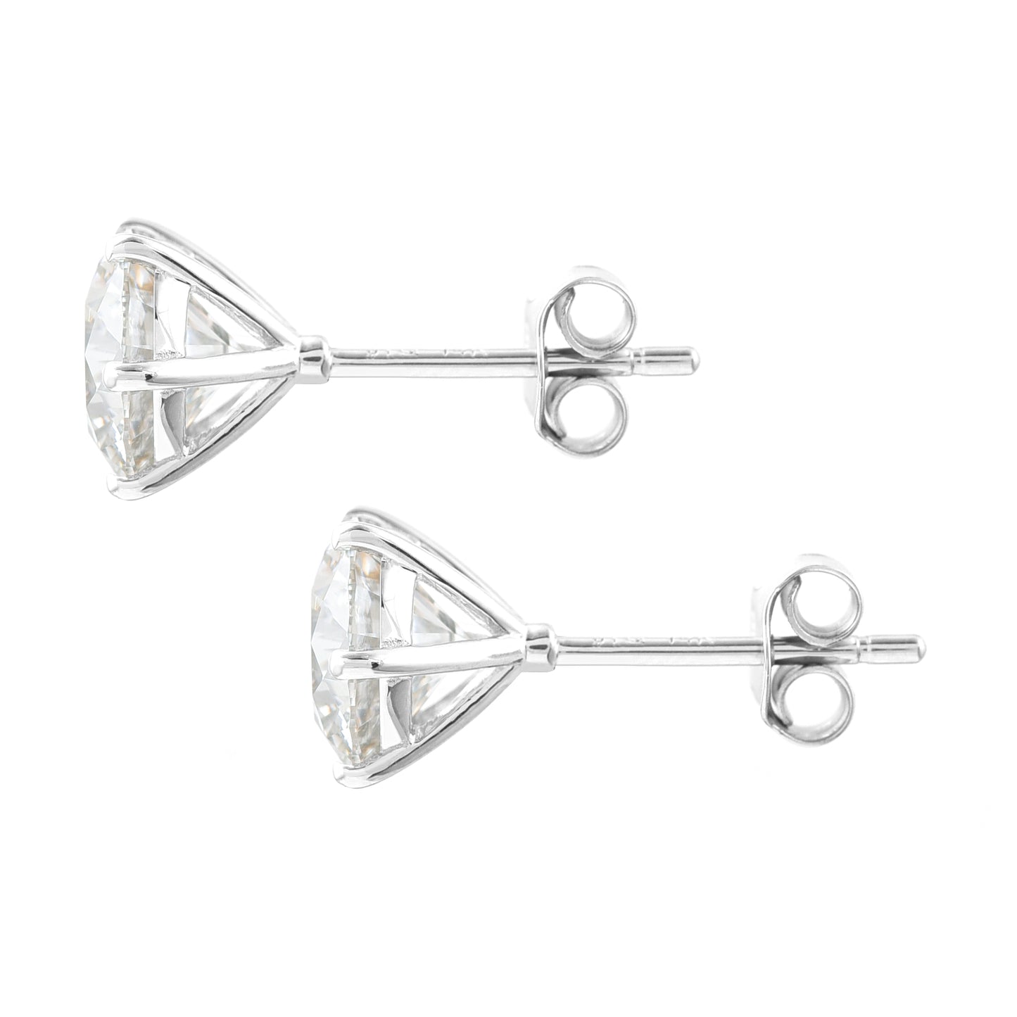 3.13 Carats Lab Grown Diamond 14K Gold Earrings