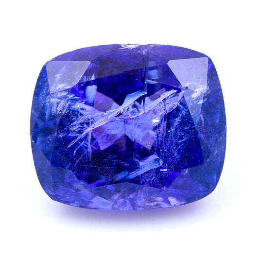 7.27 Natural Zoisite Tanzanite Rectangular Cushion Mixed Cut Gemstone