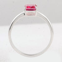1.10 Ct Octagon Pink Topaz 925 Sterling Silver Ring
