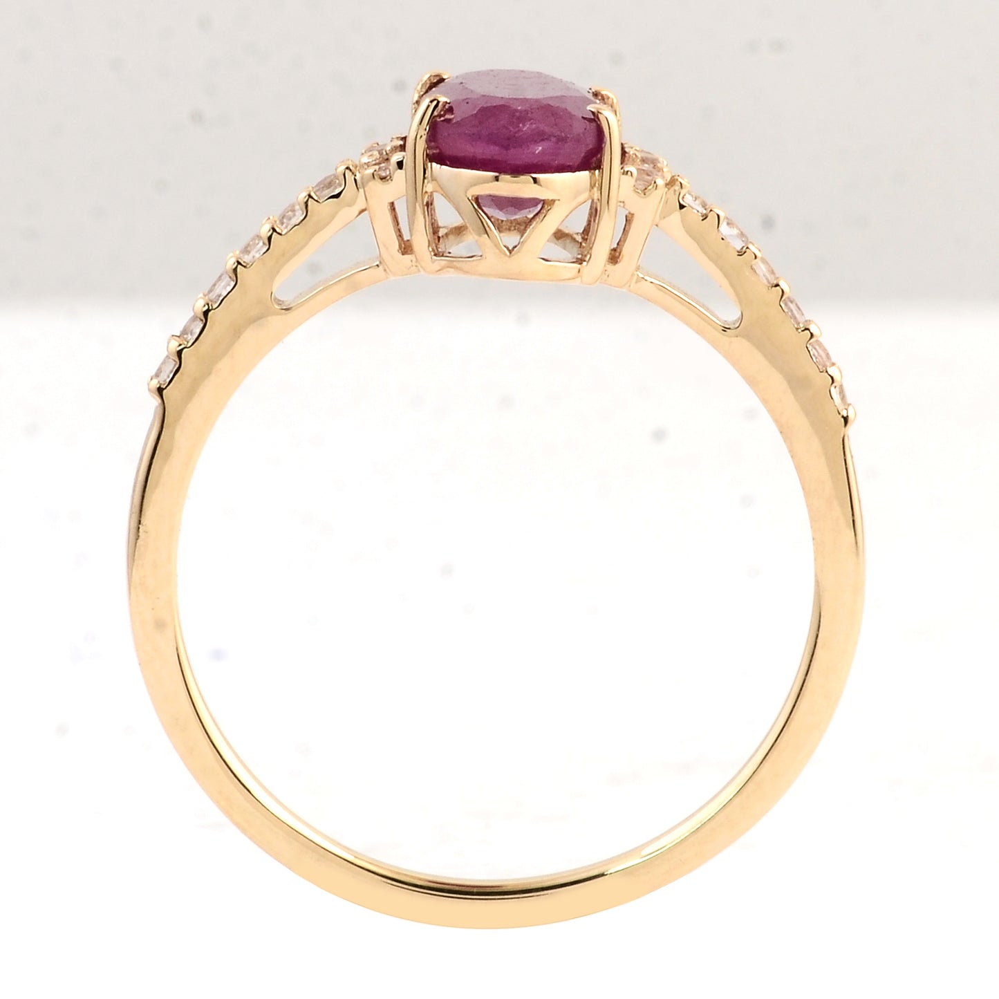 2.06 Ct Oval Ruby 14K Gold Ring