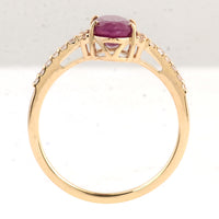 2.06 Ct Oval Ruby 14K Gold Ring