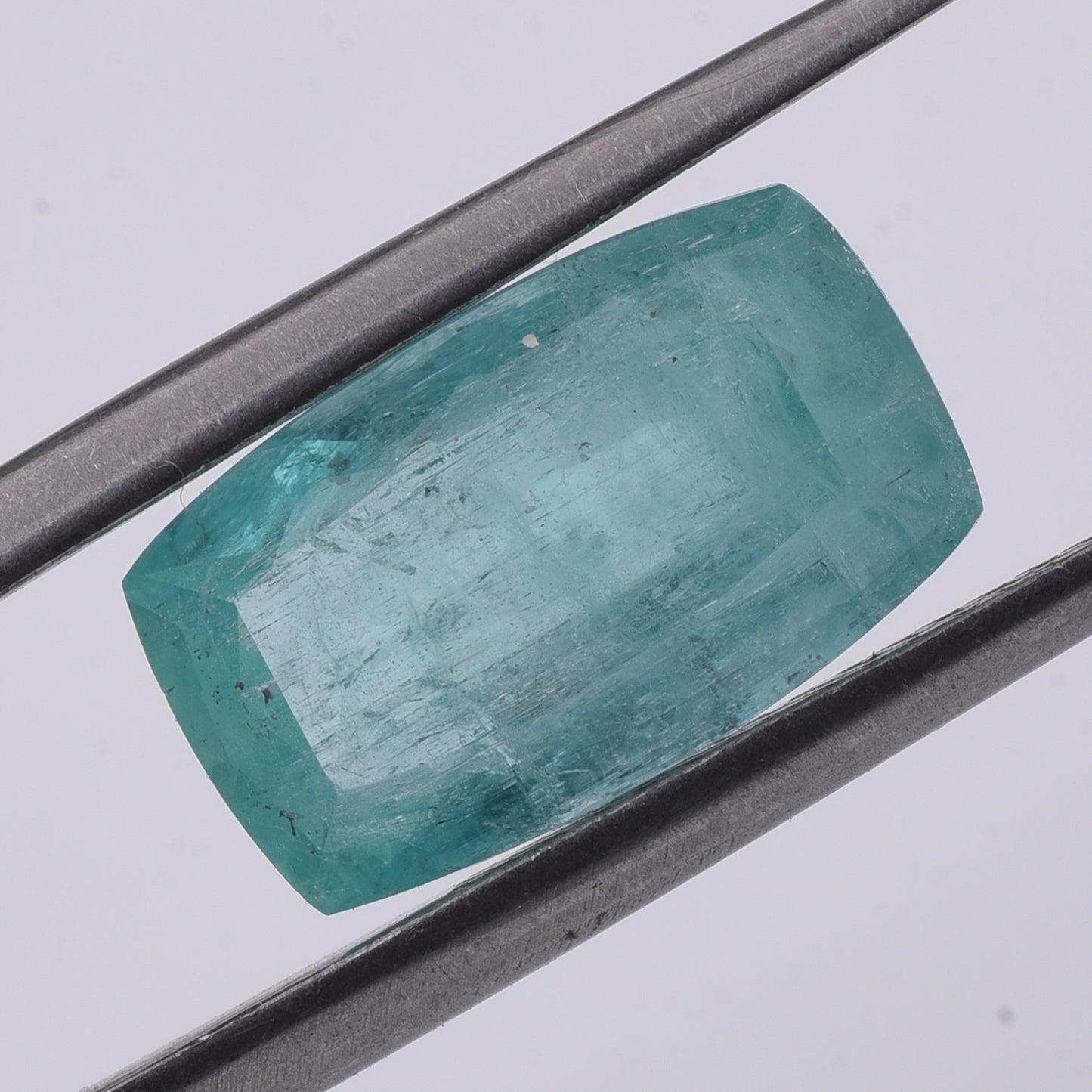 3.96 Natural Beryl Emerald Rectangular Cushion Mixed Cut Gemstone