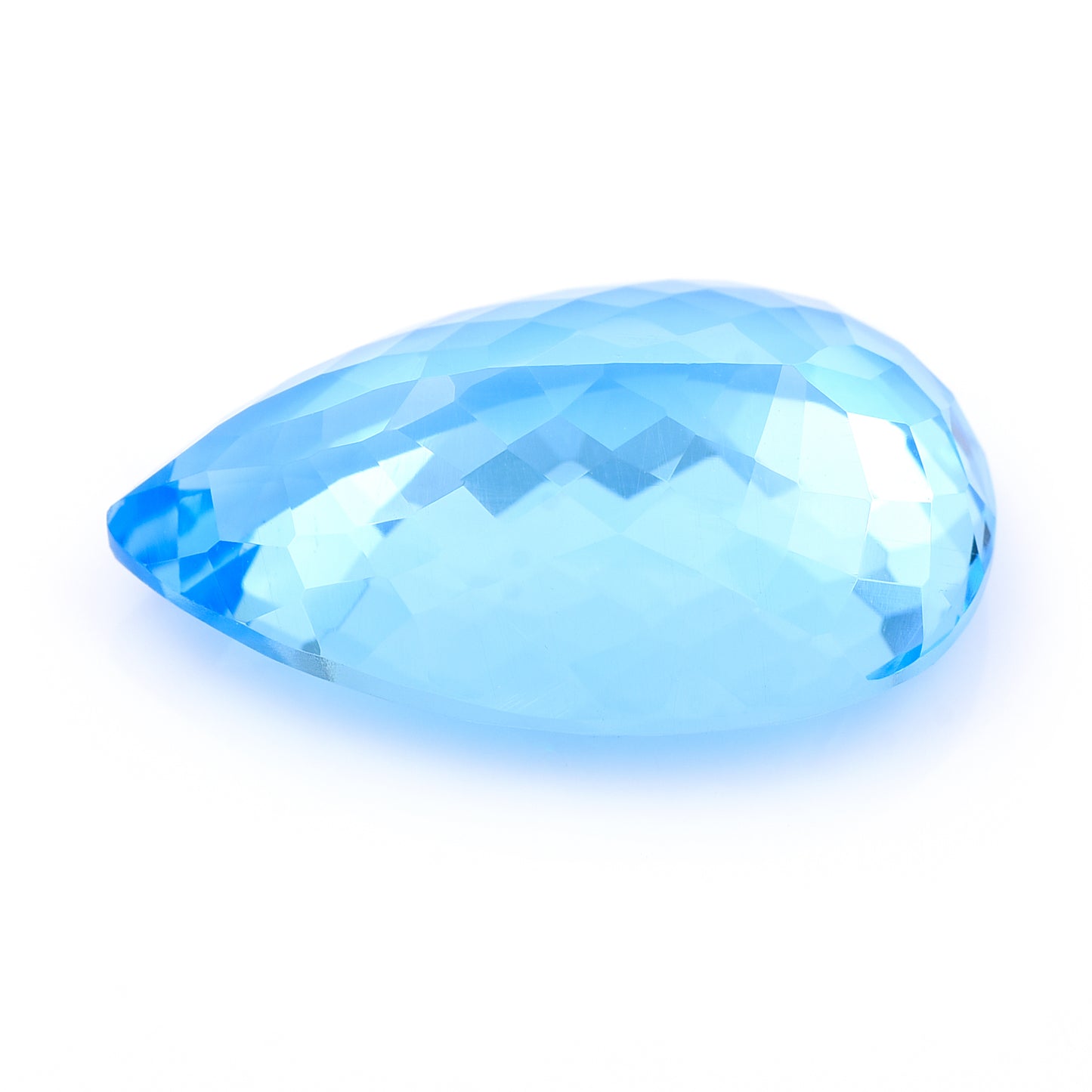 39.59 Natural Blue Topaz Pear Mixed Cut Gemstone