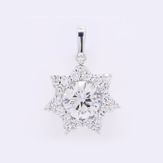 2.14 Carats Lab Grown Diamond 14K Gold Pendant