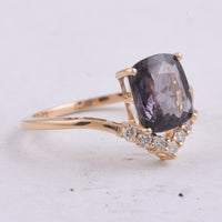 2.77 Ct Cushion Natural Spinel 14K Gold Ring