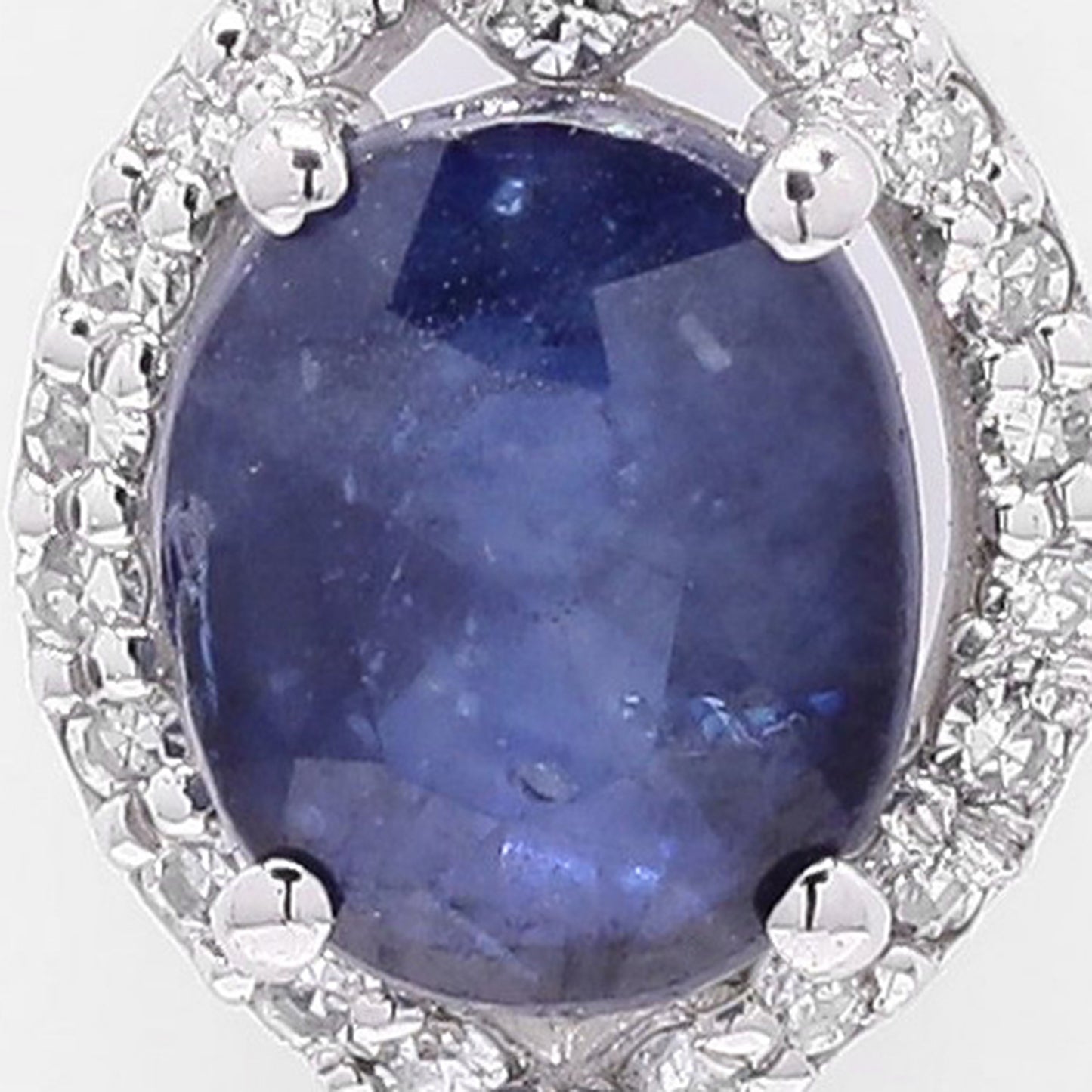 1.17 Ct Oval Mixed Cut Natural Sapphire 950 Platinum Pendant