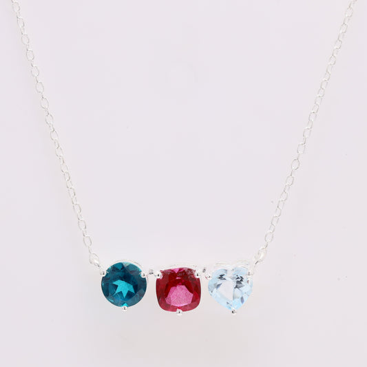 3.18 Ct Round Paraiba Topaz 925 Silver Pendant