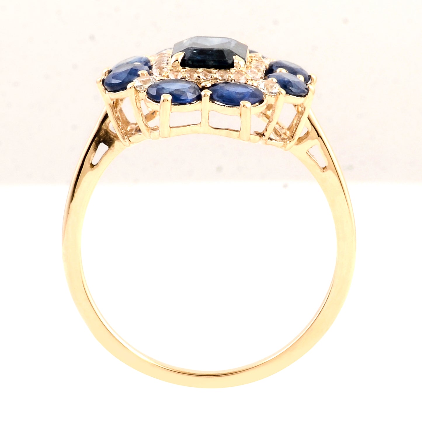 2.80 Ct Octagon Sapphire 14K Gold Ring