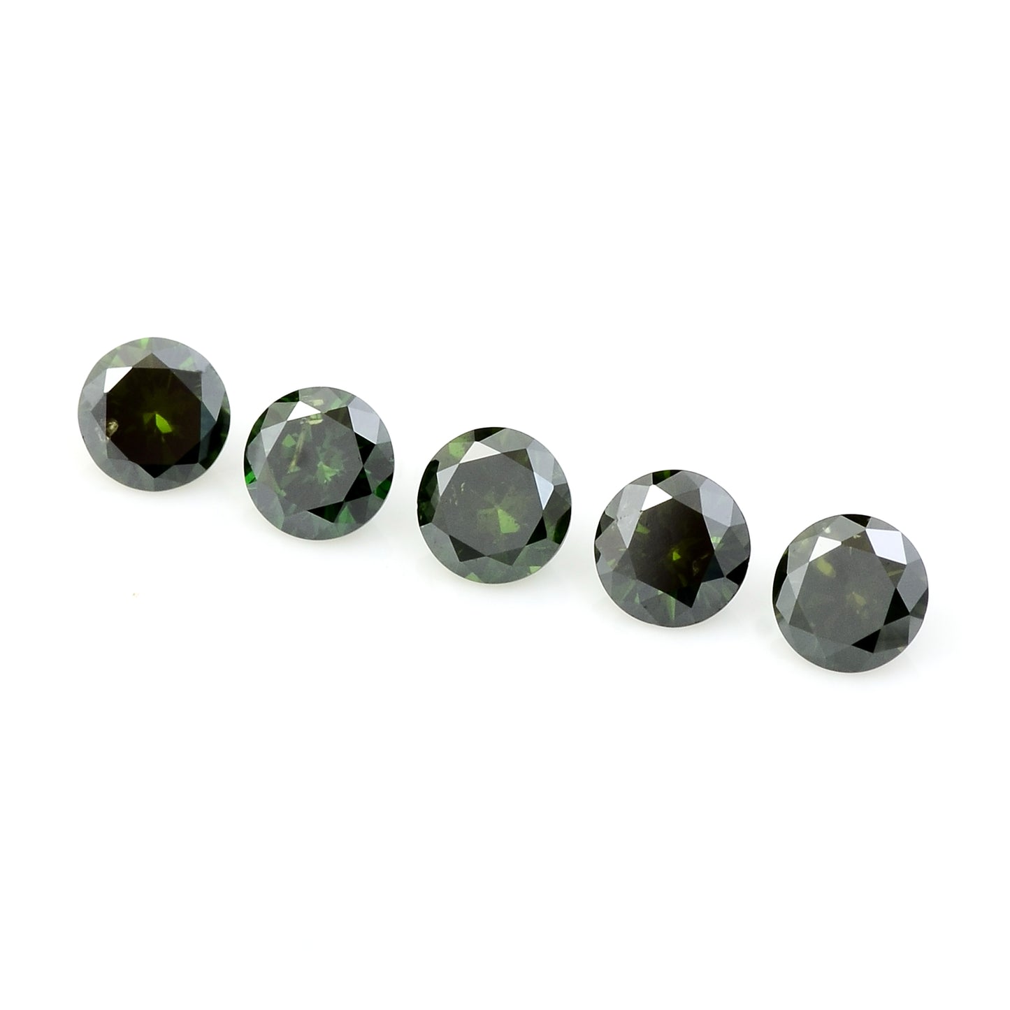 0.64 Green Diamond Round Loose Gemstone