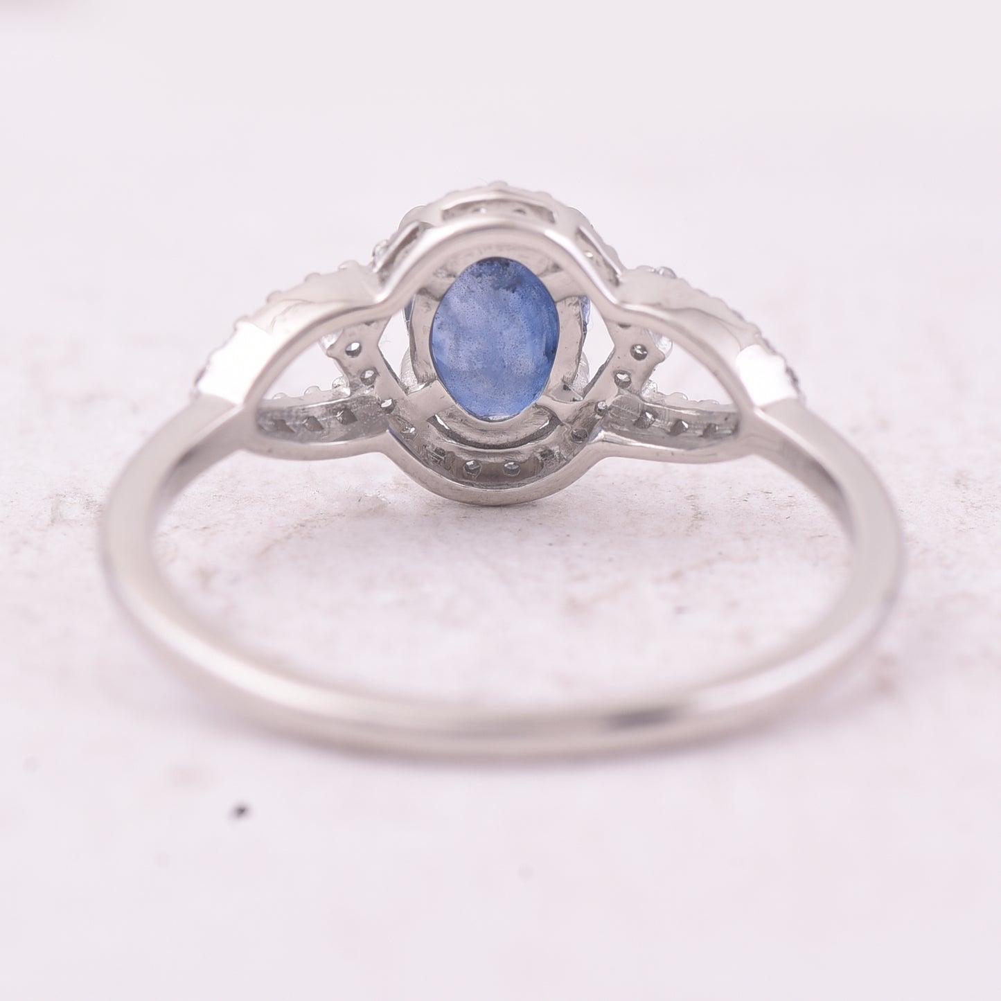 1.23 Ct Oval Mixed Cut Natural Sapphire 950 Platinum Ring