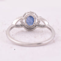 1.23 Ct Oval Mixed Cut Natural Sapphire 950 Platinum Ring