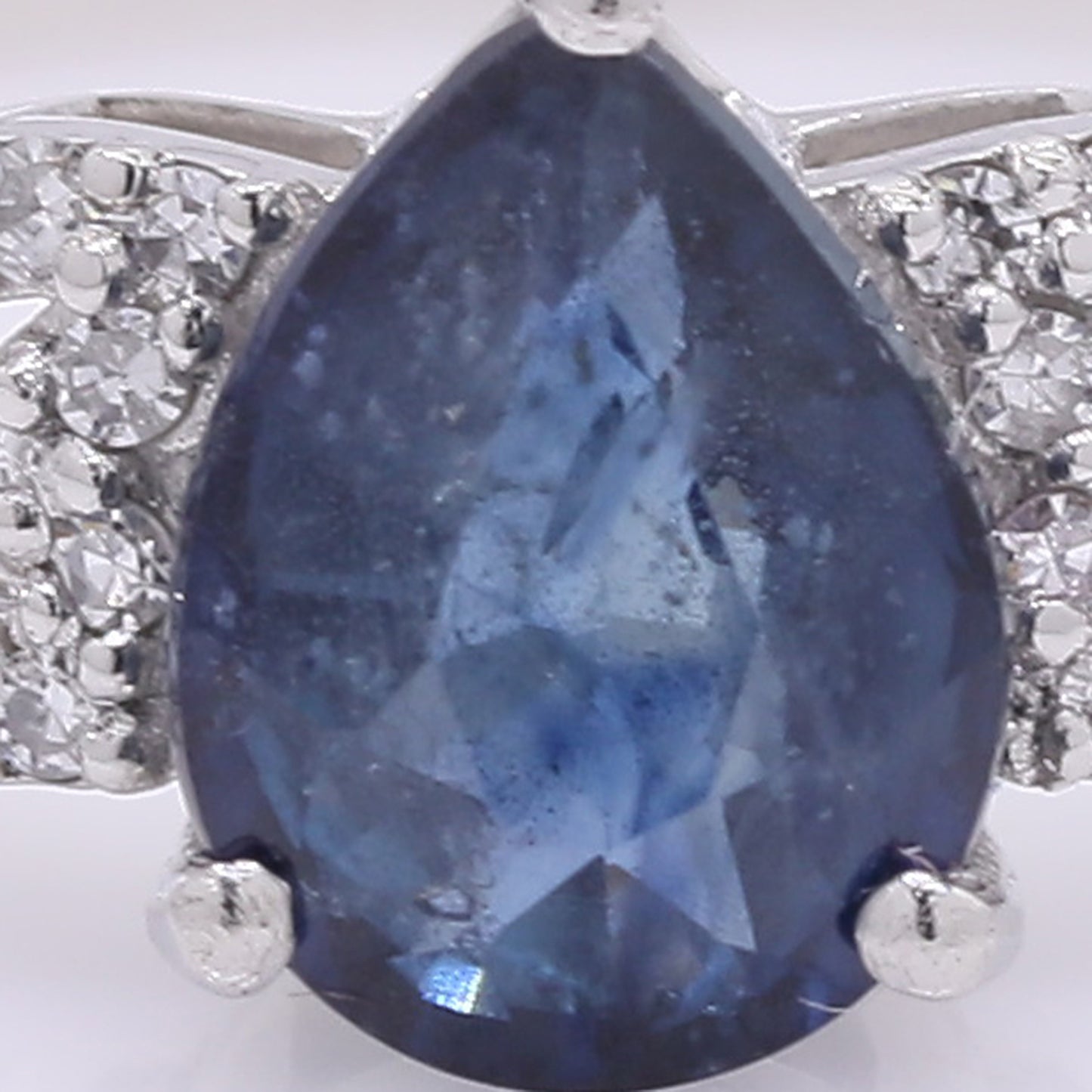 1.33 Ct Pear Mixed Cut Natural Sapphire 950 Platinum Ring