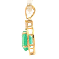 1.26 Ct Oval Emerald 14K Gold Pendant