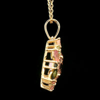2.03 Ct Oval Tourmaline 14K Gold Pendant