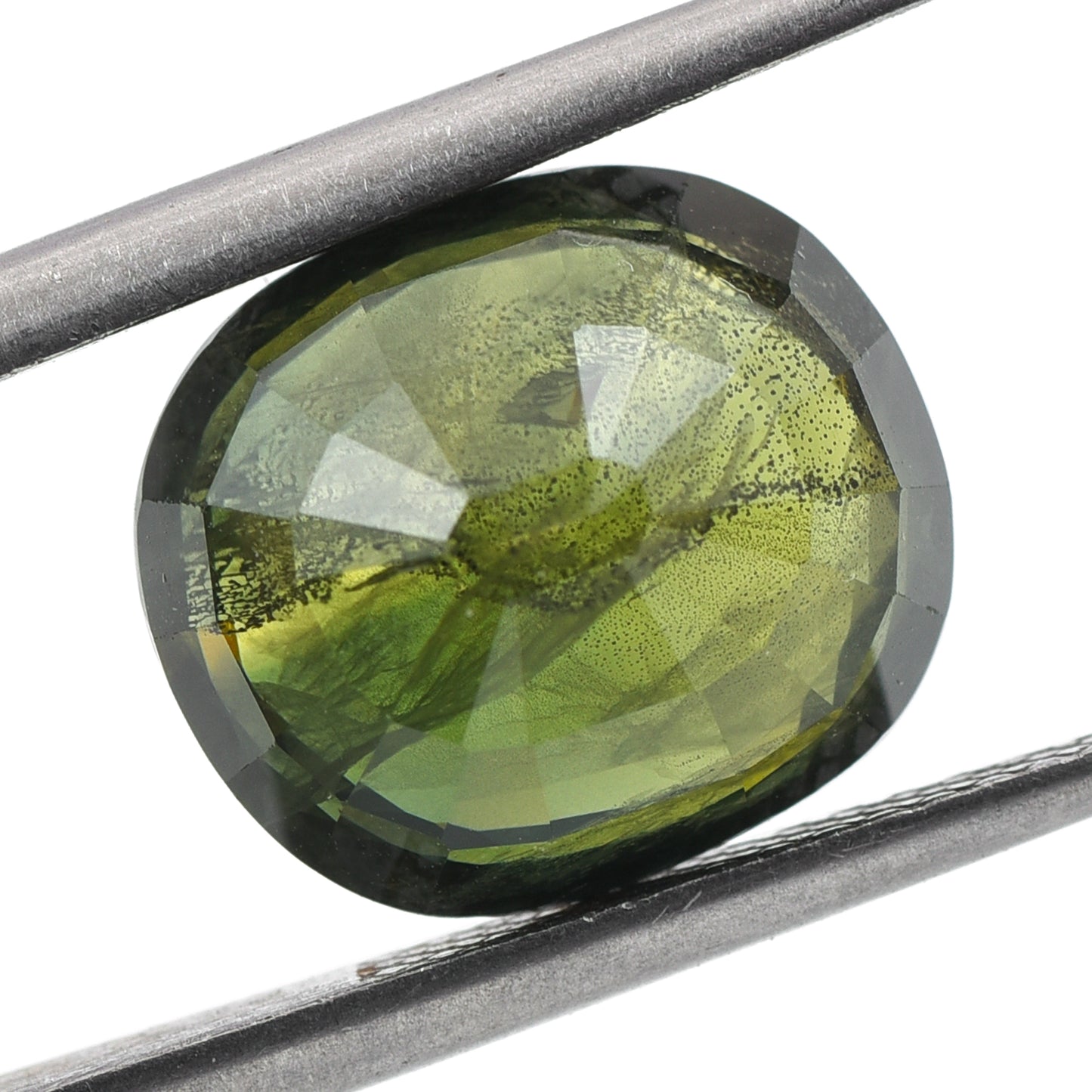 7.99 Natural Corundum Green Sapphire Rectangular Cushion Mixed Cut Gemstone